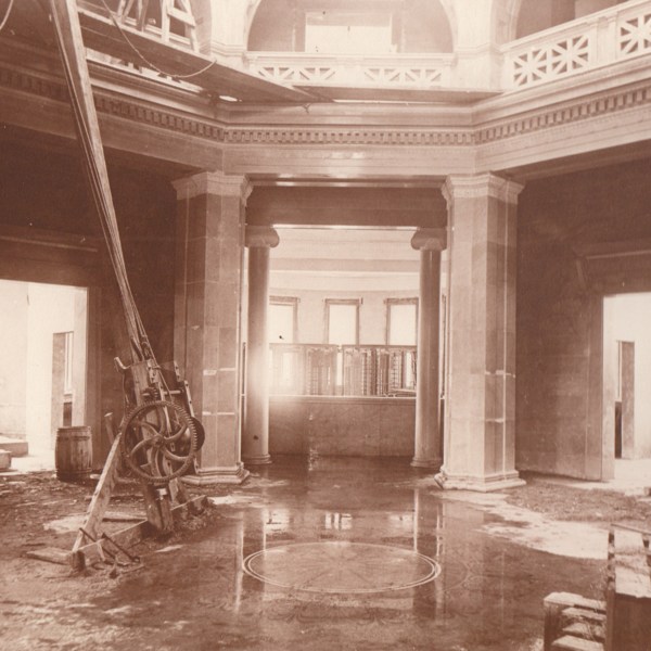 Library Construction - Rotunda Interior