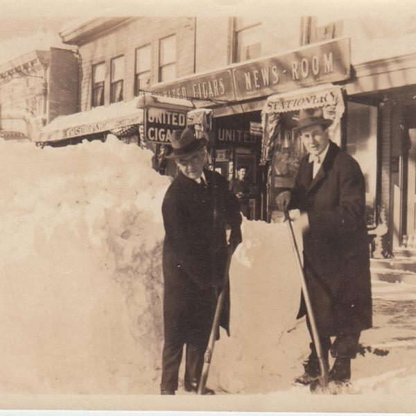 Snow on Main Street, Toole Block, before 1917