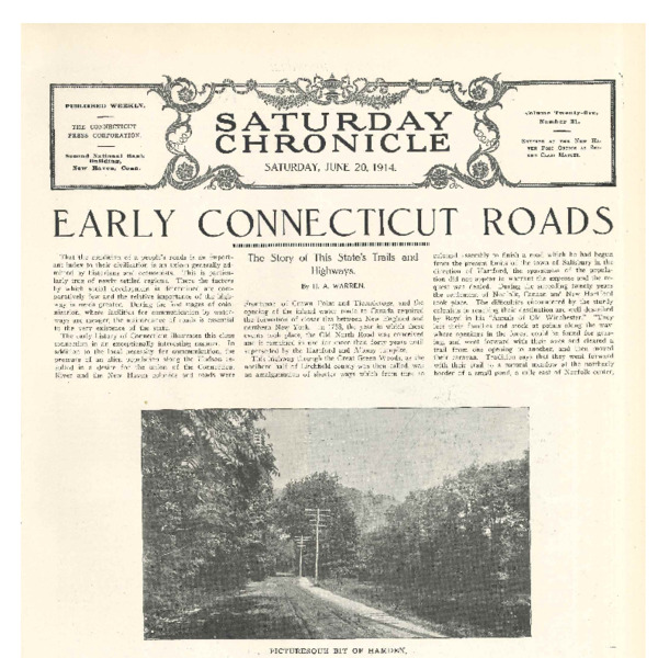 Early Connecticut Roads