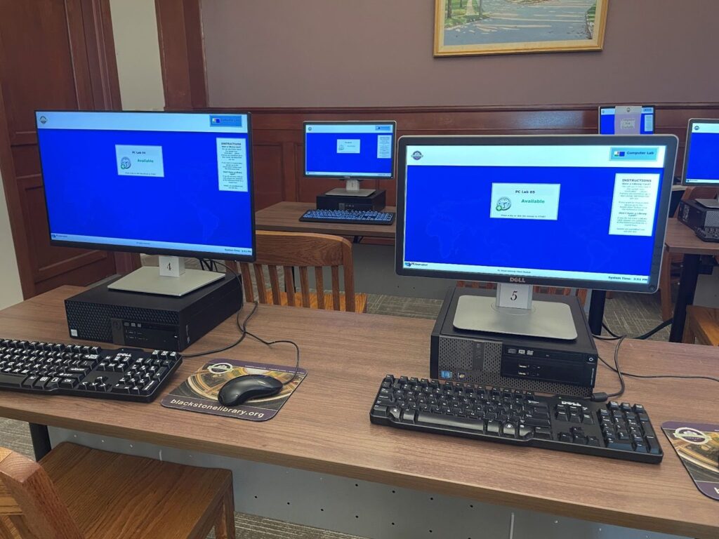 Picture of desktop computers
