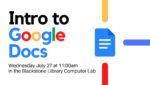 RESCHEDULED Intro to Google Docs