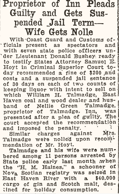 Nellie Green arrest, New Haven Evening Register, January 1928